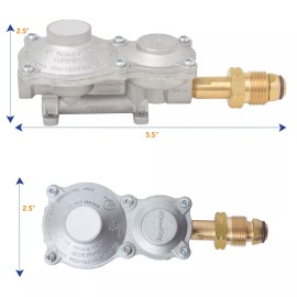 Flame King 2-Stage Propane Gas RV Regulator with POL valve connection