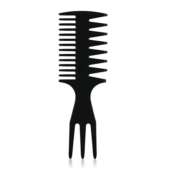 Men's 3-in-1 Professional Styling Comb Wide Tooth Comb Oil Head Comb Plastic Combs Wide Tooth Comb Afro Comb Hairstyle Comb Hairdressing Styling Tool
