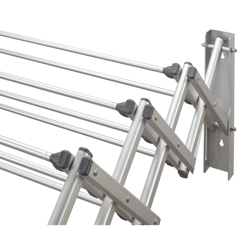 Aluminum 27" Collapsible Wall Mounted Clothes Drying Rack, Space Saver,