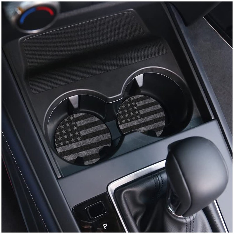 Qkari 2 Pack Car Cup Holder Coaster,2.9 Inch Anti Slip
