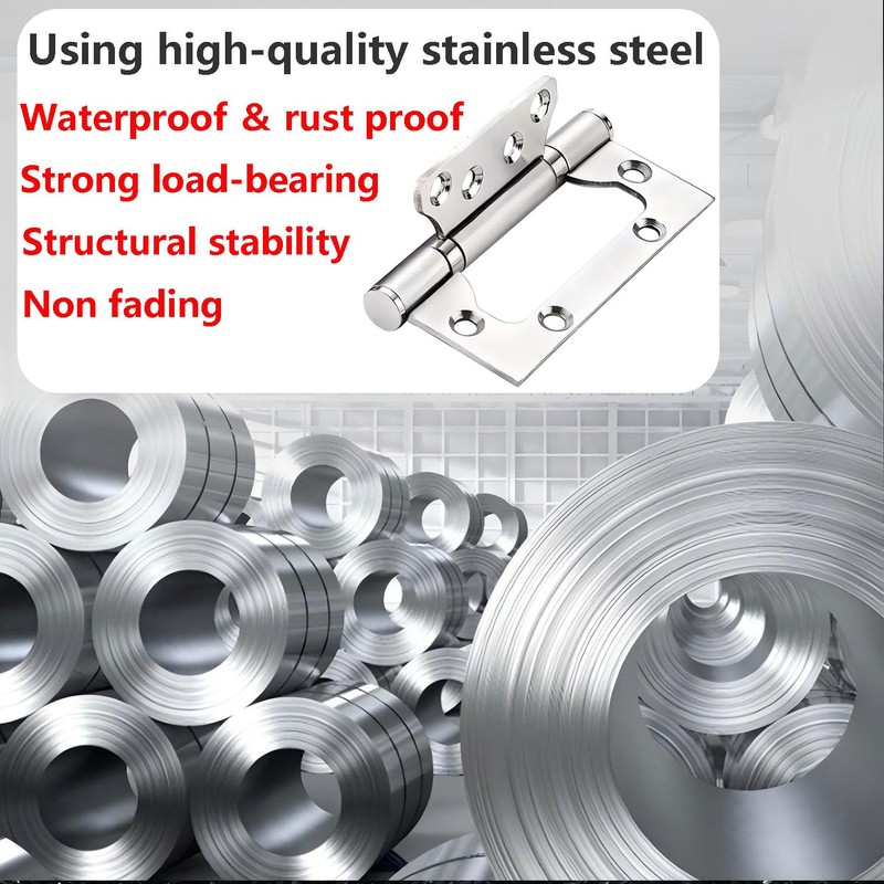 Qrity 4 Pieces Door Hinges, 4 Inch Home 100mm Door