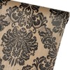 Yifely SimpleLife4U Black Damask Self-Adhesive Shelf Drawer Liner PVC Tabletop
