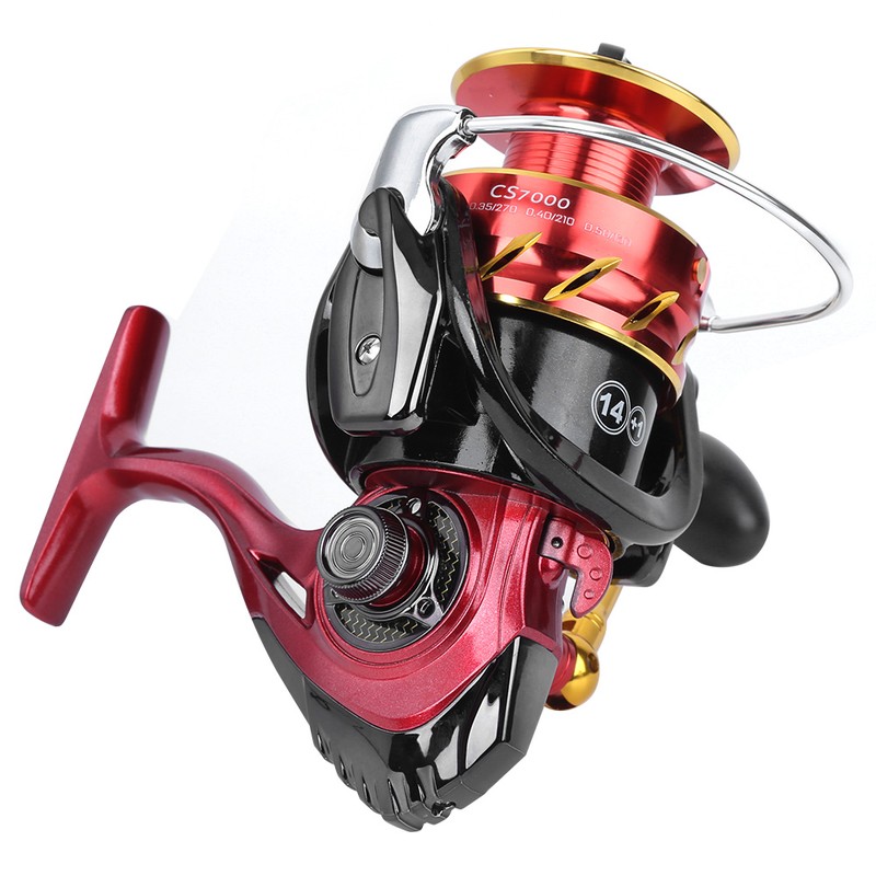 Skieted Spool Spinning Reel Metal Handle Long Shot Rock Fishing