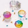 2 Pieces Nail Dappen Cup Glass Dish Cup Flower Shape