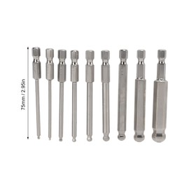 Metric Ball End Hex Screwdriver Bit Set Magnetic Ball Head Allen bits Magnetic Screwdriver Bit Set Ball Head 1/4 Inch Hex Shank Hex Screwdriver Drill Bit Set