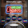 Neon We Are Open Signs for Business, 16.5''x 9'' Open