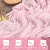 YOUTHLOXUS 90x300cm Pink Table Runner, Semi-Sheer Cheesecloth Table Runner, Wedding