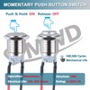 DMWD 5pcs 16mm Momentary Metal Push Button Switch High Round