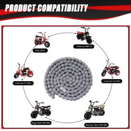 KAMIER #35 140 Links Drive Roller Chain Breaker for Coleman CT100U CC100X RB100 Baja Doodle Bug DB30 Mega Monster Moto MM-B80 MM-B105 Motovox 79cc 97cc 100cc 212cc 2.8hp Mini Bike Go Kart Cart Parts