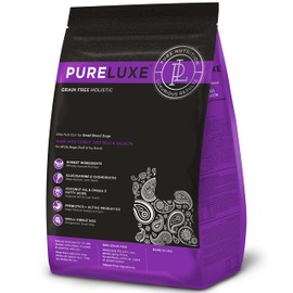 PURELUXE Grain and Gluten Free Dog Food, Turkey, Split Peas, and Salmon Elite Nutrition, for Small Breed Dogs at All Life Stages, Made in The USA, 11lbs