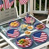 48PCS 4th of July Plates, Red White Blue Patriotic Paper