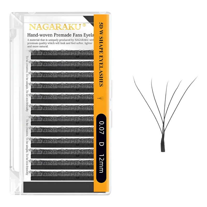 Extensiónes De Pestañas Nagaraku W 5d Por Medida Individual