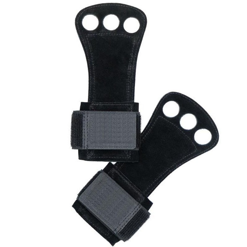 Weight Lifting Hand Grip 3 Holes Leather Gymnastics Grips Hand