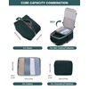 LOVEVOOK Women's Hand Luggage Backpack Large 40L, Dark green, white,