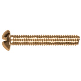 Hillman 1987 6-32 x 3/8 in. Round Slotted Machine Screw - Brass 40-Pack