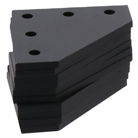 Fudeshe 10 PCS Joint Plate,5-Hole Black Connector Plate, 90 Degree Joint Board Plate, L Shape Aluminum Profile Connector Outside Joining Plate for Aluminum Profile 3D Printer Frame