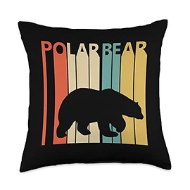 Funny Animal Polar Bear Artwork Print Cute Polar Bear Safari Zoo Animal Art Throw Pillow, 18x18, Multicolor