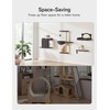 5-in-1 Cat Wall Shelves, Solid Wood & Velvet & Sisal