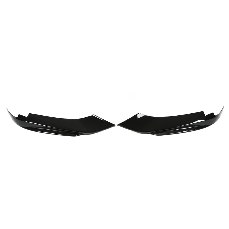 2 Pcs Front Bumper Diffuser Glossy Black Left Right Lip