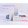 AMOYSTONE Natural Marble Bookends Heavy Duty for Shelves, L-Shaped Decorative