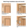 Door Hinge Hinge, Hinge, Foldable, Pack of 20 Stainless Steel