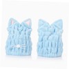 BIUDECO Cat Ear Hair Drying Towel Ultra-Absorbent Fast Drying Cap