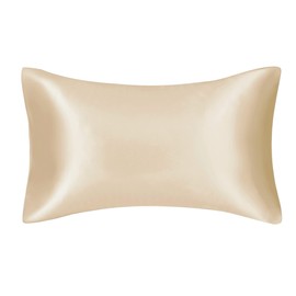 FLCA Mulberry Silk Pillowcase for Hair and Skin,Both Side Mulberry Silk, 1pc (Camel, Standard 50x75cm)