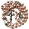 elegantmedical CATHOLIC AAA 8mm REAL PEARL Pearls SILVER ROSE BEADS