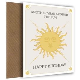 Funny Birthday Card for Women & Men - Another Year Around the Sun - Humorous Birthday Card for All Ages - Another Year Older