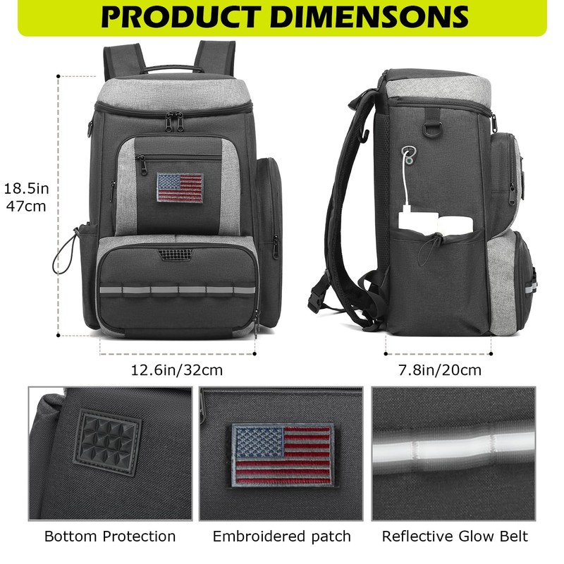 HAMBOLY Pickleball Bag for Men & Women, Large Pickleball Backpack