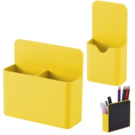 KITANIS Magnetic Pen Holder,2 Pack Magnetic Dry Erase Marker Holder with Generous Compartments,Strong Magnet Storage Marker Pen Pencil Organizer for Refrigerator,Whiteboard,Locker Accessories