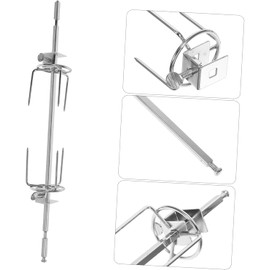 Universal 304 Stainless Steel BBQ Rotisserie Oven Chicken Vertical Spit Set, Round Spit Rods, Rotisserie Accessories