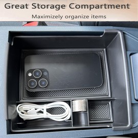 For Ford Maverick 2022 2023 2024 2025 Interior Accessories Center Consoles Tray Organizer Car Armrest Storage Box Insert Container ABS Holder Cover (For 2022-2025 Maverick)