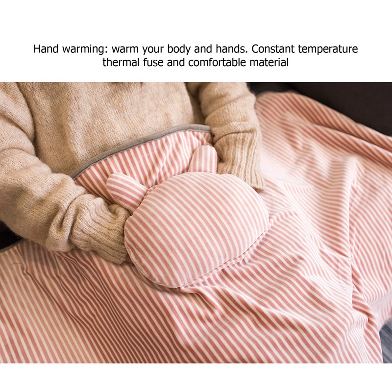 USB Heated Blanket Pink 5V High Safety Soft Polyester Fiber