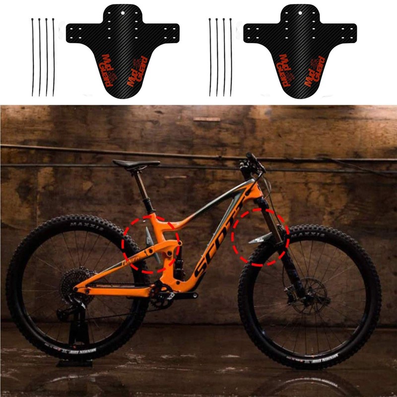 2 pieces Mud Guard Front or Rear Compatible, Downhill Mudguards,