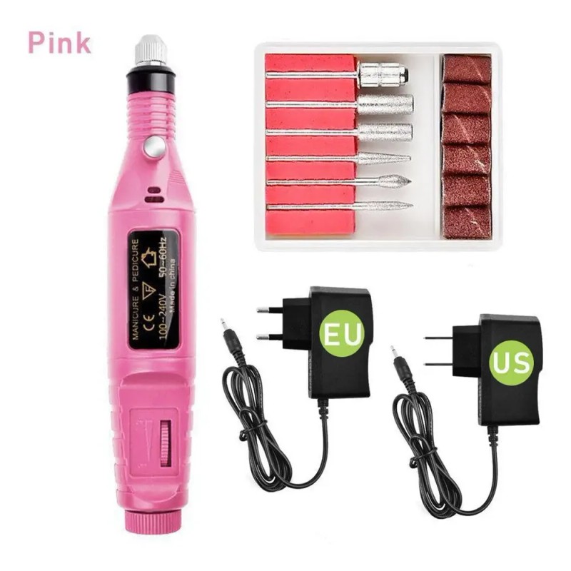 Zz Rosa Multiusos Eléctrica Lima De Uñas Lijadora Y Hy