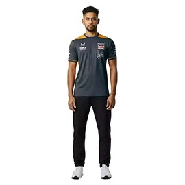 McLaren F1 Men's 2022 Lando Norris Team Replica Set Up T-Shirt (L, Dark Grey)