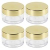 Devinez Round Clear Glass Cosmetic Jars (Pack of 4) -