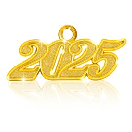 2025 Graduation Charm Tassel - Gold Pendant for Jewelry Making & New Year Necklace