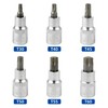 DAKCOS Torx Bit Socket Set, 1/2" Drive, 6 Pieces Star