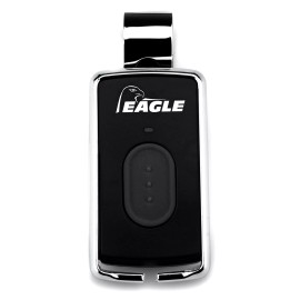 EAGLE ACCESS CONTROL SYSTEMS, INC. Black and Chrome Remote Control One Button Transmitter for Eagle Gate Operators