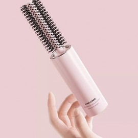 Innovative Design Travel Portable Roll Brush for Curly Hair - Telescopic Free Size/Pink 4ea