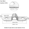 LCOUACEO U-Pipe Clamps, Pack of 30 Stainless Steel Pipe Clamps,