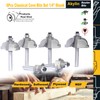 Akylin 6pcs Classical Cove Router Bit Set,1/4" Shank Cove &