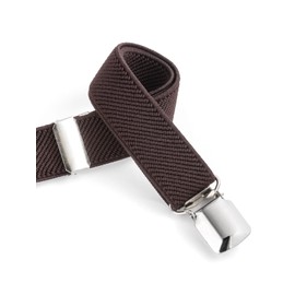 Baby / Childrens Elasticated Clip on Braces / Suspenders with Teddy Bear Design - Grey