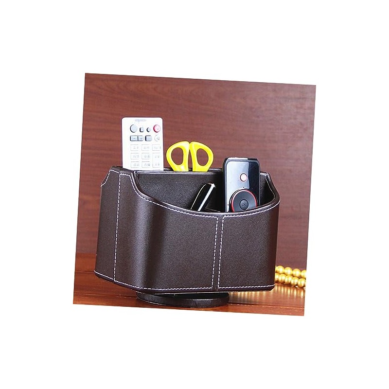 MAGICLULU Faux Leather Mail Organizer Box Multi-functional Remote Control Holder