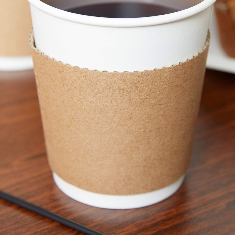 1InTheOffice Corrugated Coffee Cup Sleeves For 10oz 12oz 16 oz