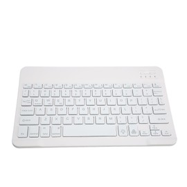 Bluetooth Keyboard 78 Keys RGB Backlit Ultra Slim Silent Portable Wireless Keyboard for Smart Phones Tablets Laptops White