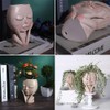 Girls Face Head Planter Flower Container Safe Nontoxic Garden Decor