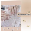 YAISUHCHNYE 3D Bows Nail Charms 1 Boxes 12 Grids Metal